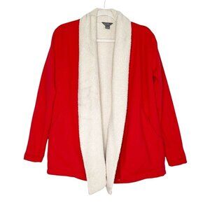 Eddie Bauer Red Fleece Sweater Size XS